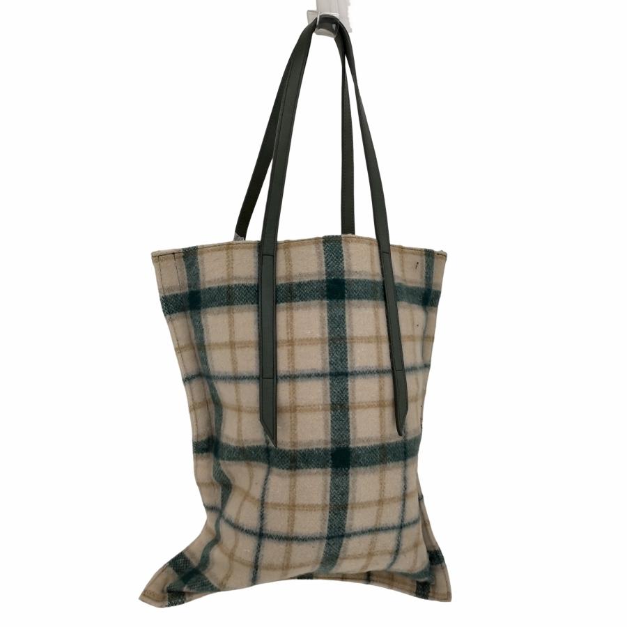 Ayako(アヤコ) フラット トートバッグ チェック ハンドバッグ  