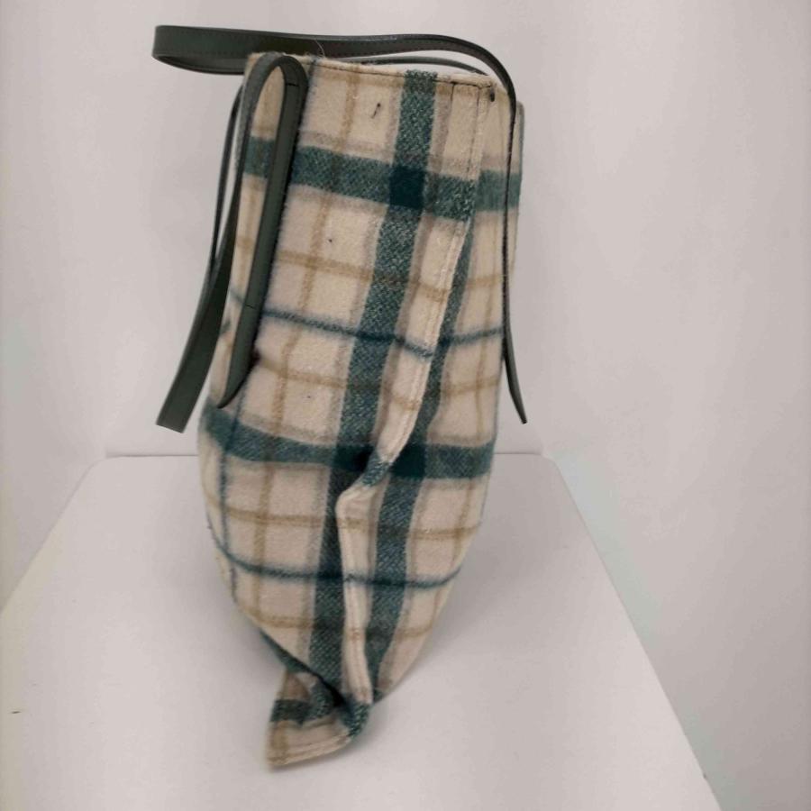 Ayako(アヤコ) フラット トートバッグ チェック ハンドバッグ  