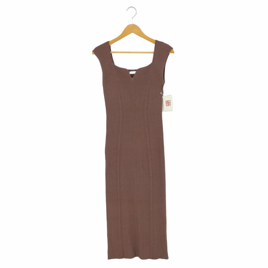 FRAY I.D I.D(フレイアイディー) スクエアネックリブワンピース  