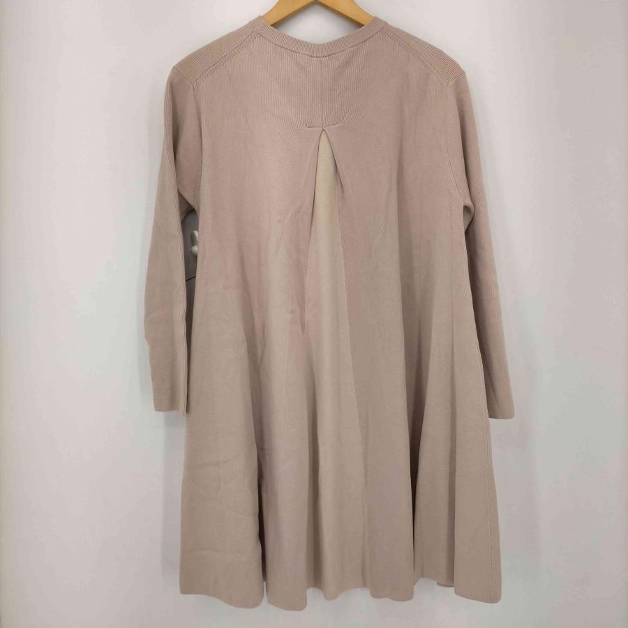 【CORCOVADO】ラインニットワンピース　バイカラー　フレア　ベージュ　M CELFORD CELFORD(セルフォード) 21SS バイカラーAラインニット