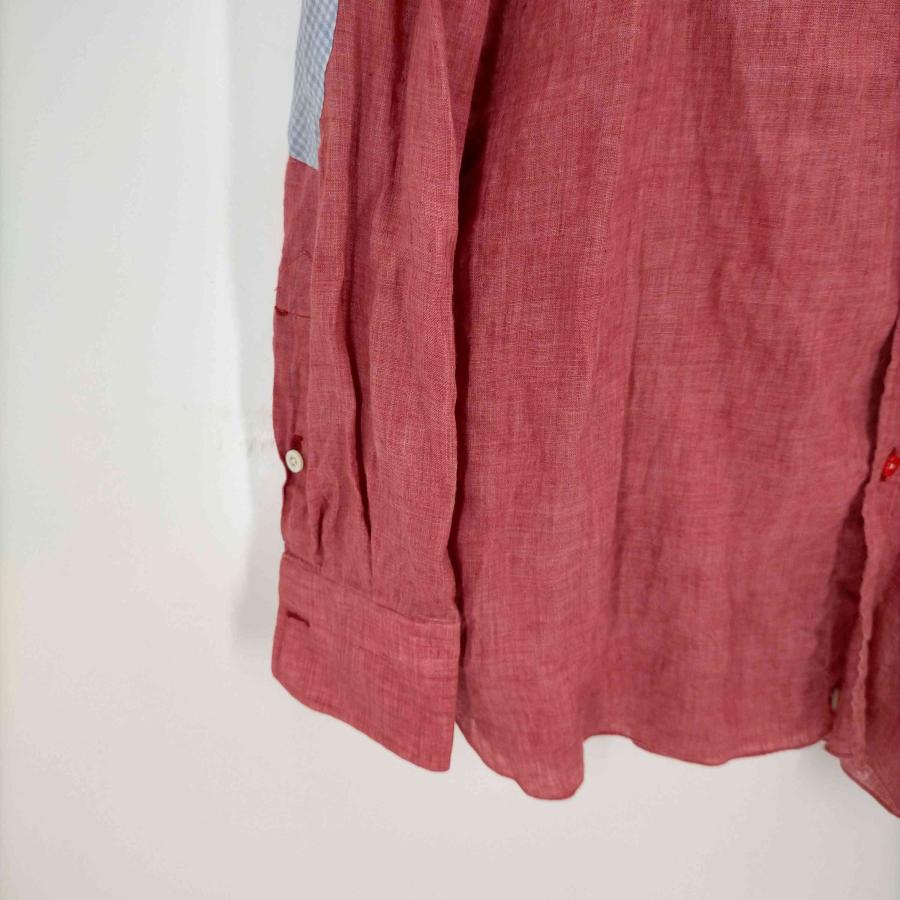 ISAIA ISAIA(イザイア) イタリア製 エルボーパッチチェック リネン 