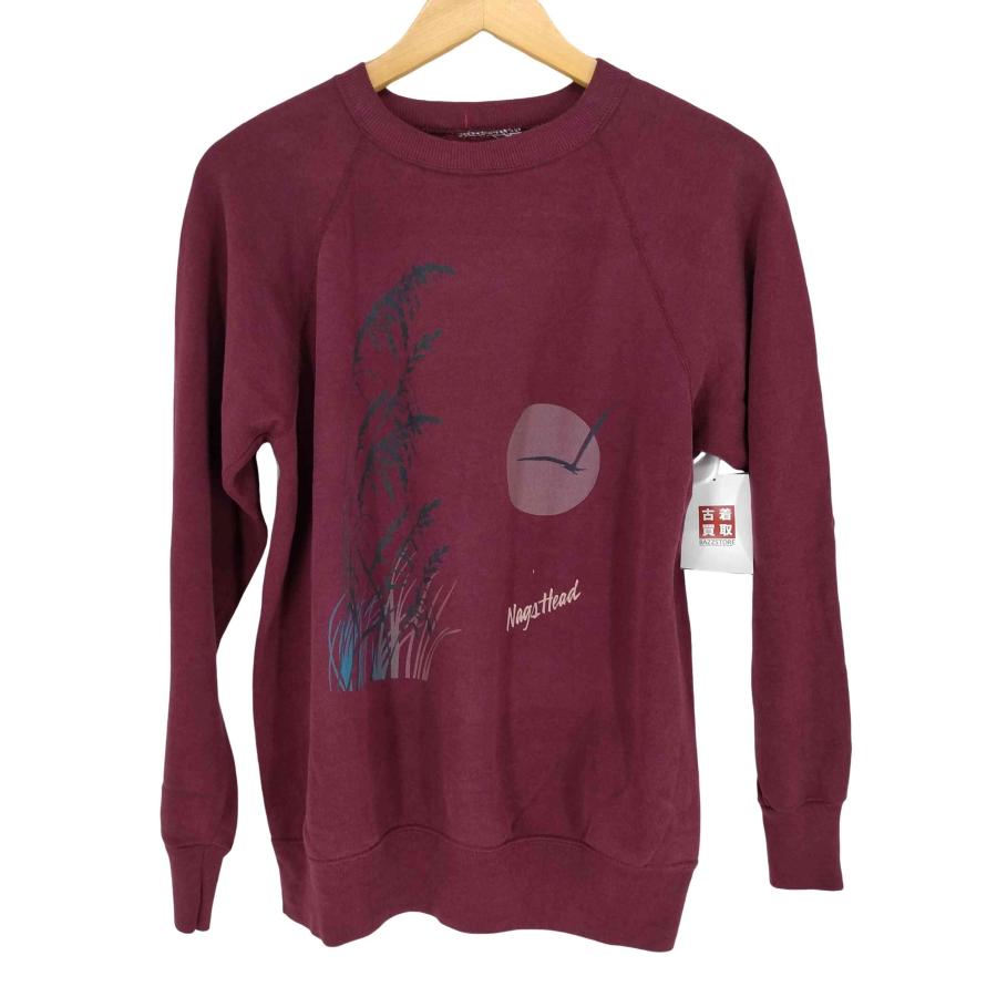 USED古着(ユーズドフルギ) キャラクタープリント ラグランスウェット メンズ 表記無 【中古】【ブランド古着バズストア】 USED古着(ユーズドフルギ) プリントラグランスウェット メンズ 表記無