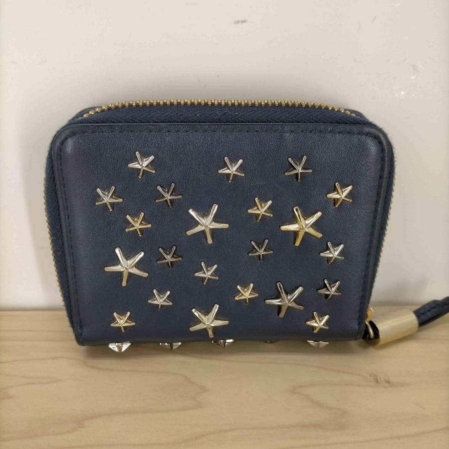 【値下げ】ジミーチュウ　 スタッズラウンド　ファスナーウォレット COOPER ジミー チュー JIMMY CHOO PIPPA CZN 長財布 メンズ 財布 レザー
