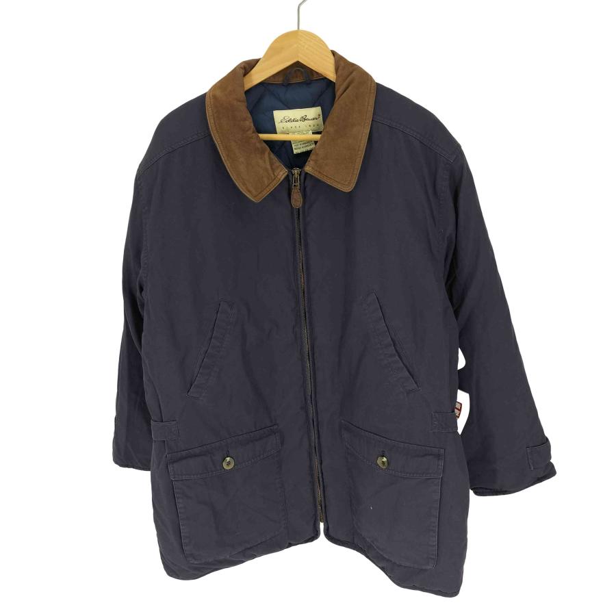 Eddie Bauer Bauer(エディーバウアー) 90S 白タグ GOOSE DOWN 襟レザー 