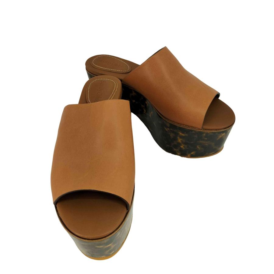 SeeByChloe / 美品 / ウェッジソールサンダル 美品 SEE BY CHLOE シーバイクロエ ウェッジソールサンダル 37