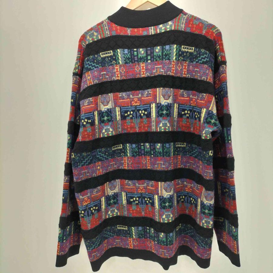 KENZO(ケンゾー) 80-90s 紺タグ モックネックウール3Dニット メンズ 