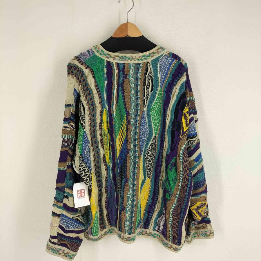 COOGI(クージー) オーストラリア製 マルチカラー Vネック 3Dニット