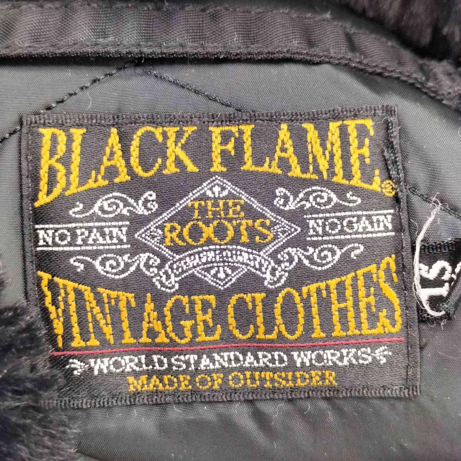 BLVCK FLAME(ブラックフレーム) ロゴ刺繍 N-3B フライト ジャケット 