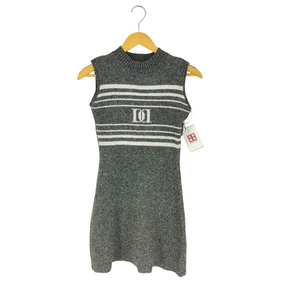 Darich(ダーリッチ) パイルロゴボーダーニットミニワンピース  