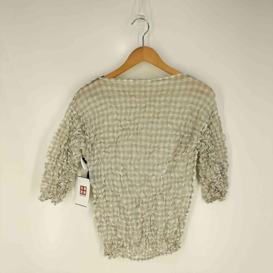 ISSEY MIYAKE me(イッセイミヤケミー) シワ加工 ブロックチェック