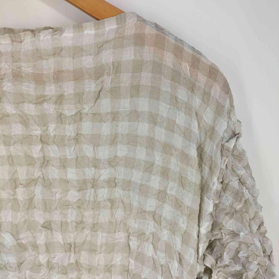 ISSEY MIYAKE me(イッセイミヤケミー) シワ加工 ブロックチェック 