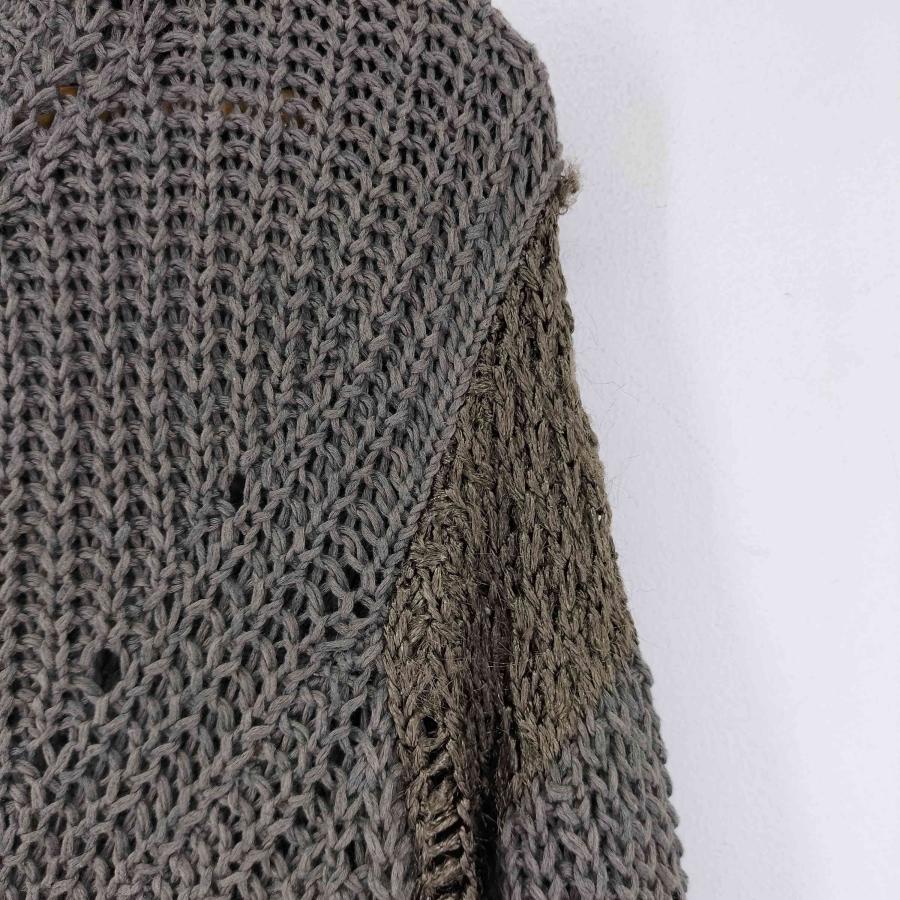 Yohji Yamamoto(ヨウジヤマモト) レーヨン切替コットンクロシェ編みニット レディース JPN：2 【中古】【ブランド古着バズストア】 Yohji Yamamoto（ヨウジヤマモト） レーヨン切替コットンクロシェ編み