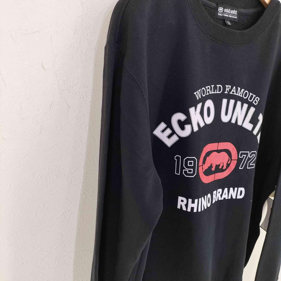 ECKO UNLTD(エコーアンリミテッド) カレッジロゴプリント クルー