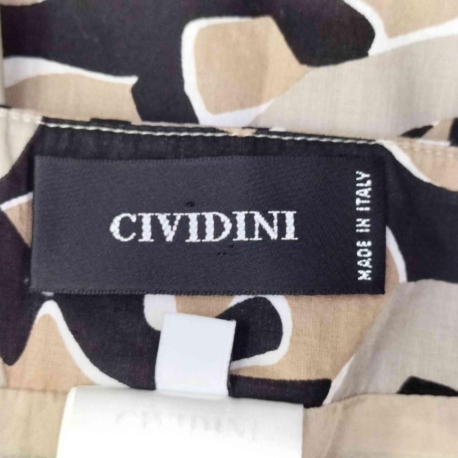 CIVIDINI(チヴィディーニ) イタリア製 総柄 切替 Aライン スカート 
