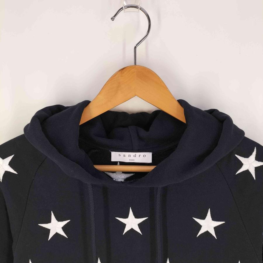 sandro PARIS(サンドロパリ) 星刺繍 プルオーバーパーカー レディース  