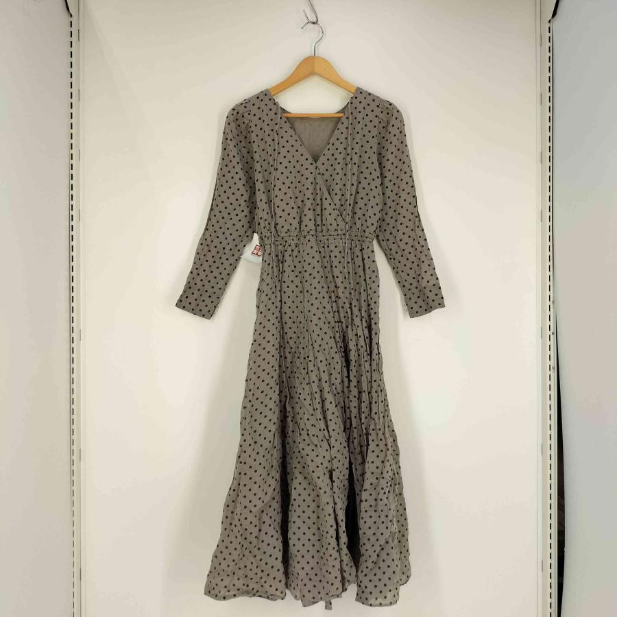 NE QUITTEZ PAS! PAS(ヌキテパ) Dot Print Tuck Sleeve Dress ドットプ 