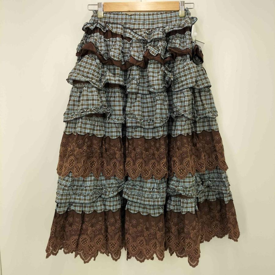 ピンクハウス ピンク系 オリジナルチェック ロングギャザースカート 日本製 オリジナルチェックスカート｜ピンクハウスオフィシャル