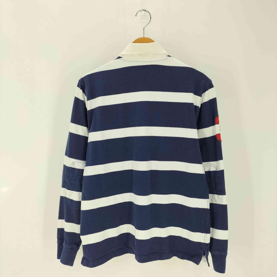 ラルフローレン　XL ラガーシャツ　ビッグポニー　ボーダー　長袖　シャツ　刺繍 古着 ラルフローレン Ralph Lauren POLO by Ralph Lauren ビッグ