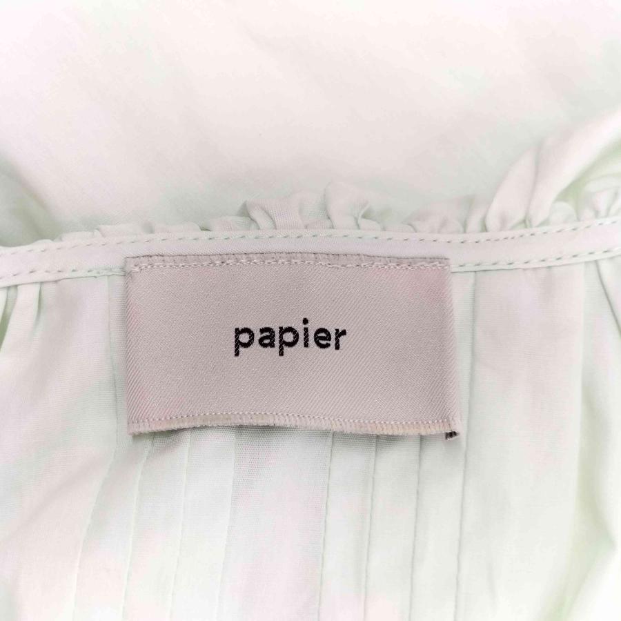 papier パピエ　ルイーズブラウス papier(パピエ) Denim Louise blouse レディースの通販 by ブランド