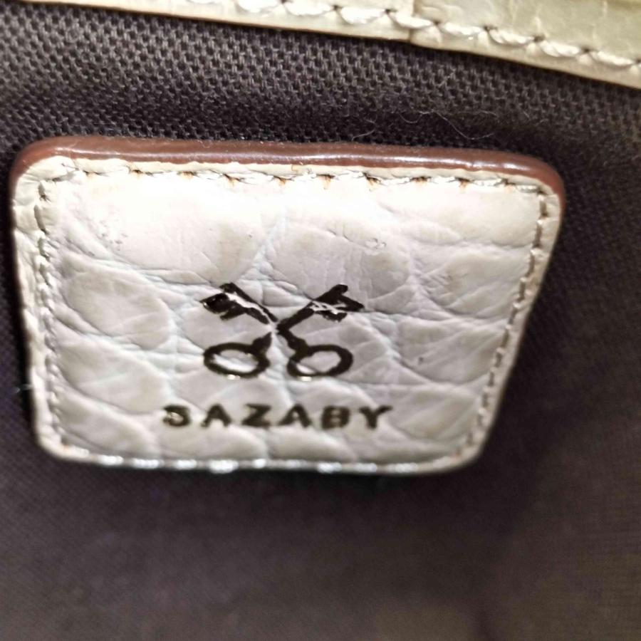 SAZABY サザビー クロコ型押し リアルレザー ワンハンドルバッグ