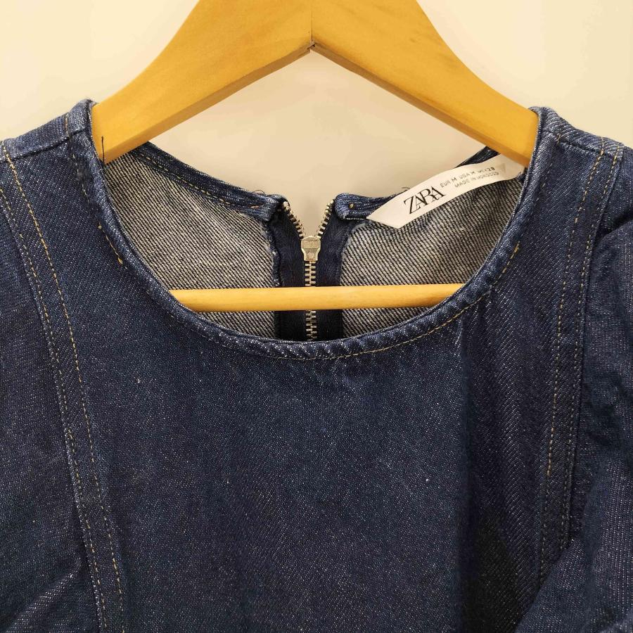 ZARA ZARA(ザラ) デニムフリルワンピース レディース import:M ZARA ZARA(ザラ) デニムフリルワンピース レディース import:M