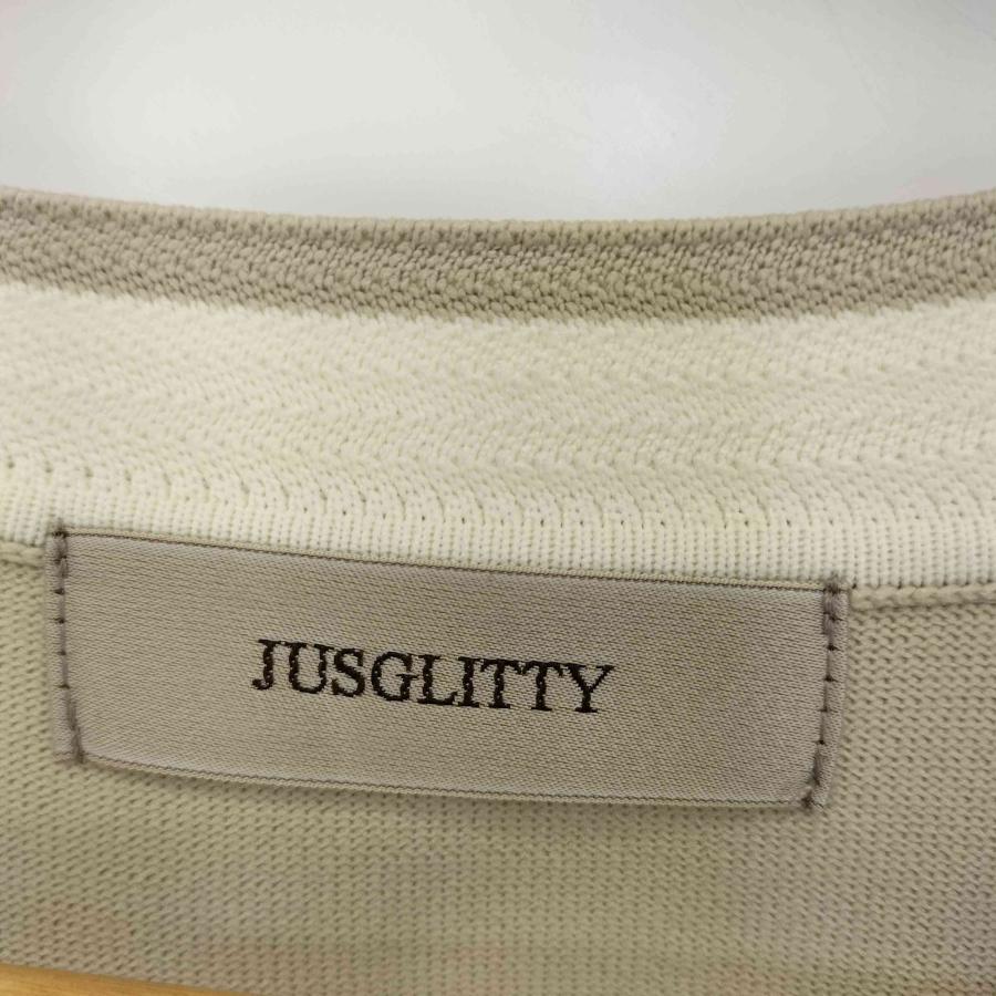 JUSGLITTY JUSGLITTY(ジャスグリッティー) 半袖配色Vニット JUSGLITTY JUSGLITTY(ジャスグリッティー) 半袖配色Vニット