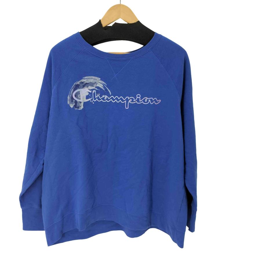 Champion(チャンピオン) ペイント加工ロゴクルーネックスウェットプル 
