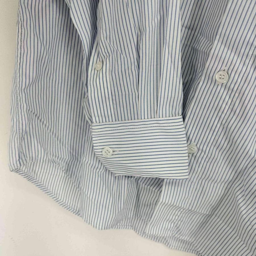 BASERANGE ストライプシャツ white×blue