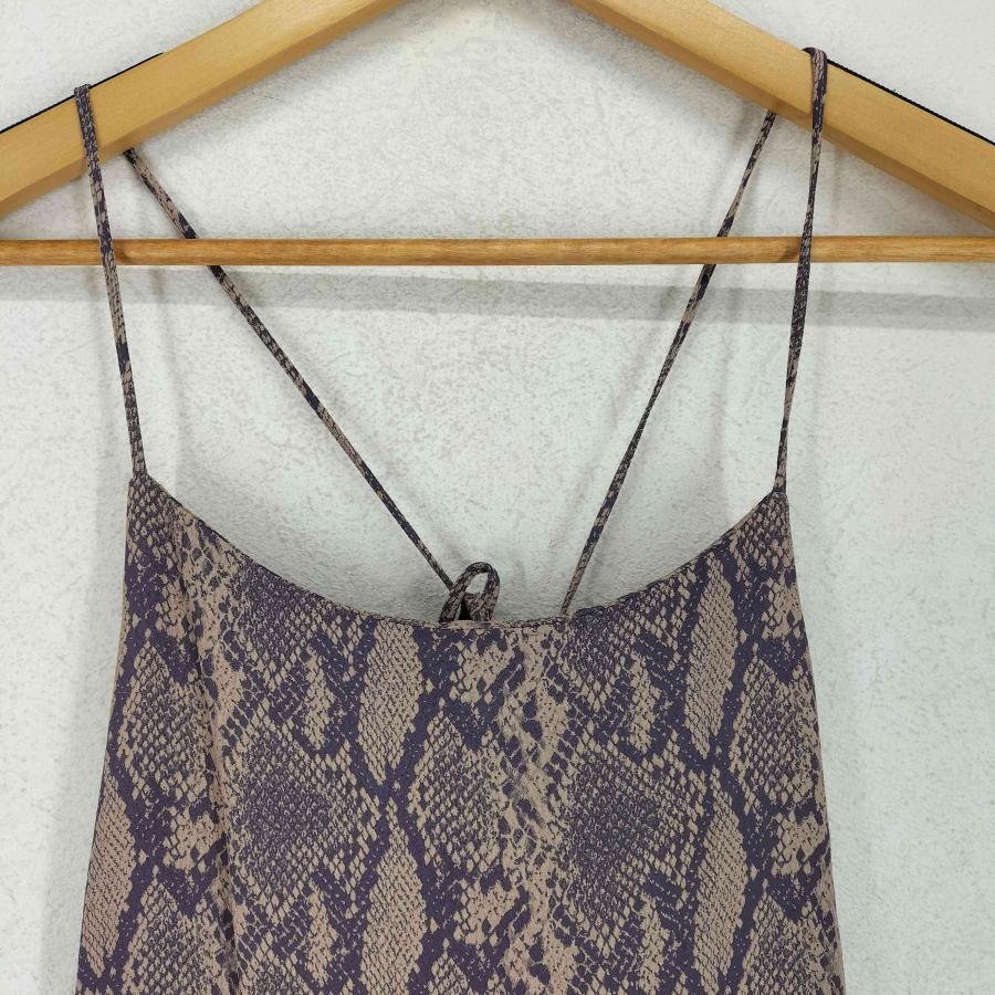 BELPER(ベルパー) パイソン柄 レーヨン混キャミワンピース レディース  