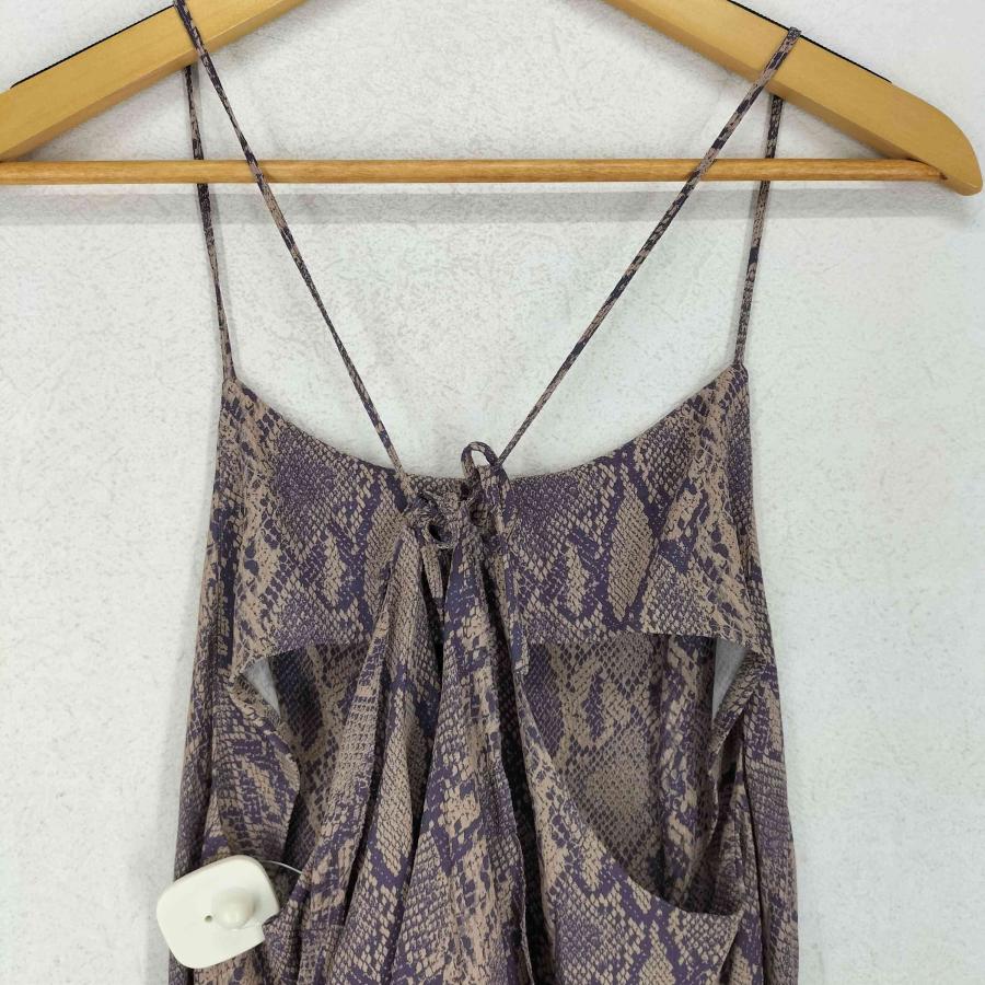 BELPER(ベルパー) パイソン柄 レーヨン混キャミワンピース レディース  