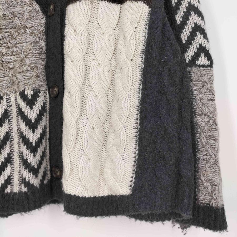 ZARA ZARA(ザラ) パッチワーク ニット カーディガン レディース import