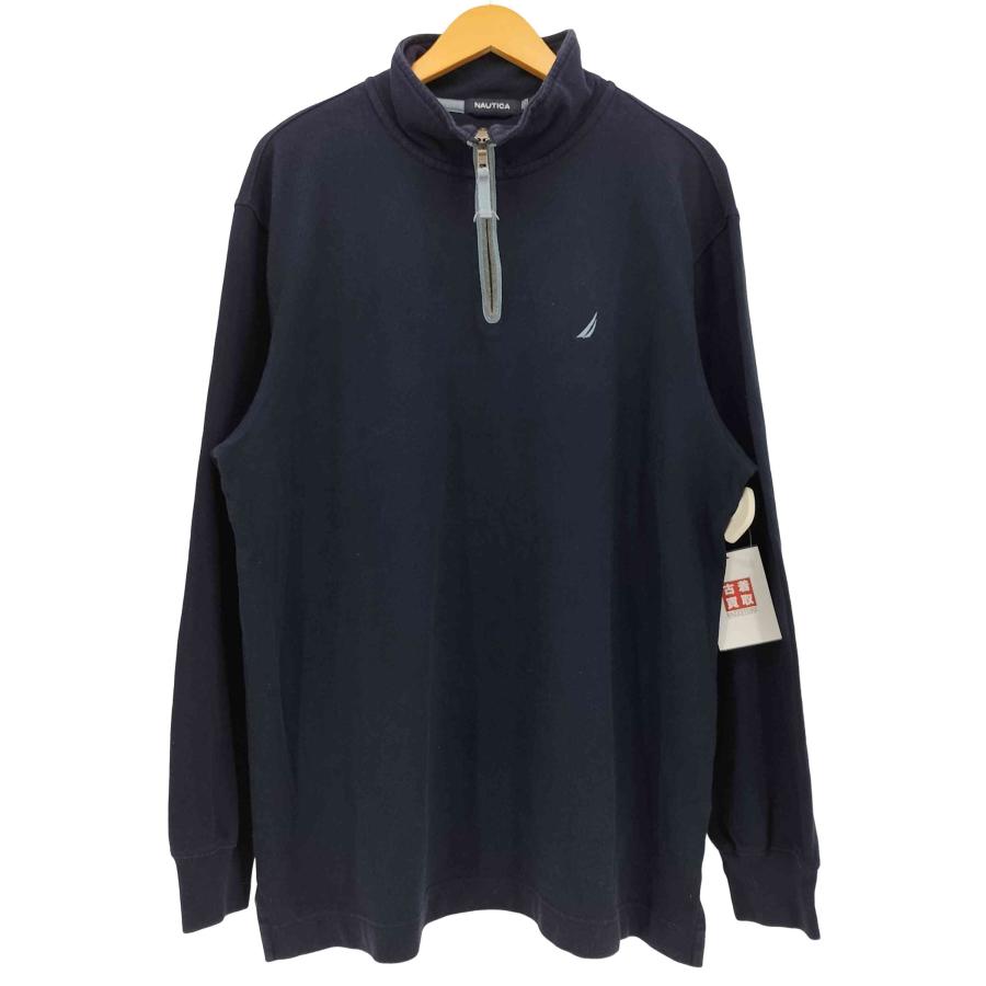 NAUTICA NAUTICA(ノーティカ) ロゴ刺繍 ハーフジップ L/S トップス 