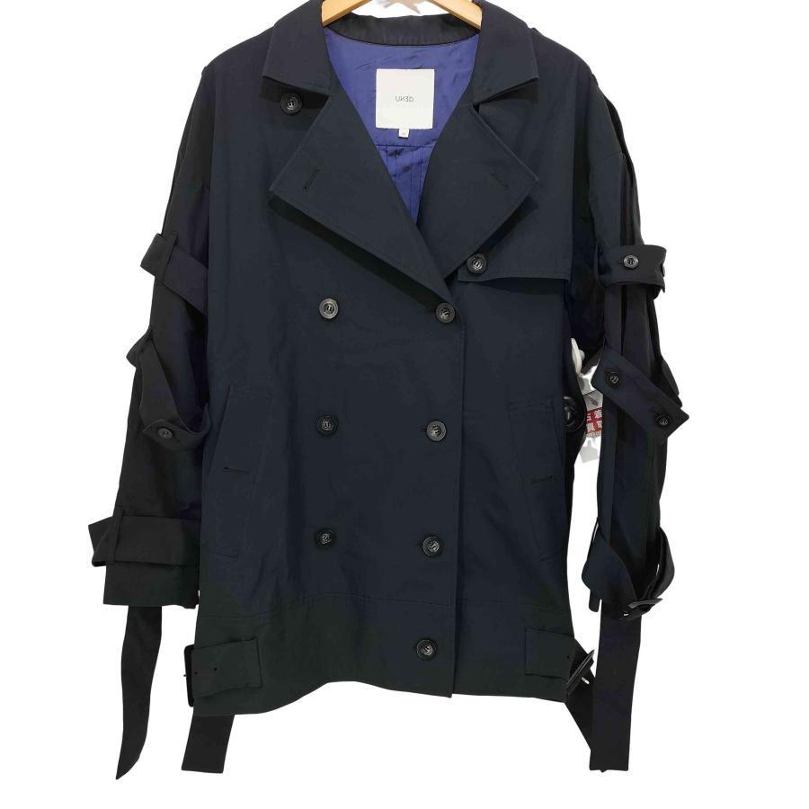UN3D. UN3D.(アンスリード) ベルテッドショートトレンチコート