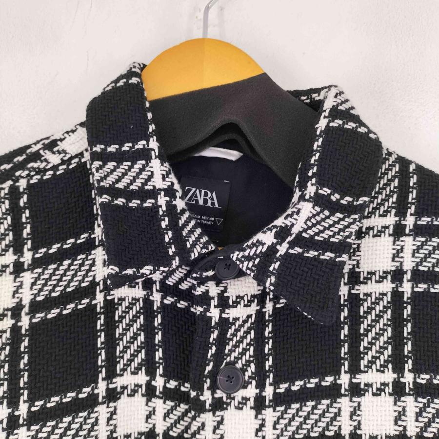 ZARA ZARA(ザラ) テクスチャードチェックオーバーシャツ メンズ