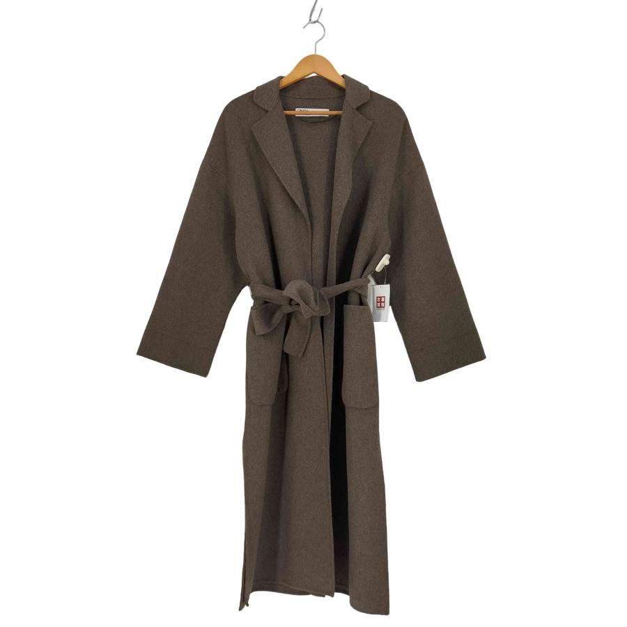 ZARA(ザラ) ポリレーヨンブレンド ウール ベルテッド チェスターコート  