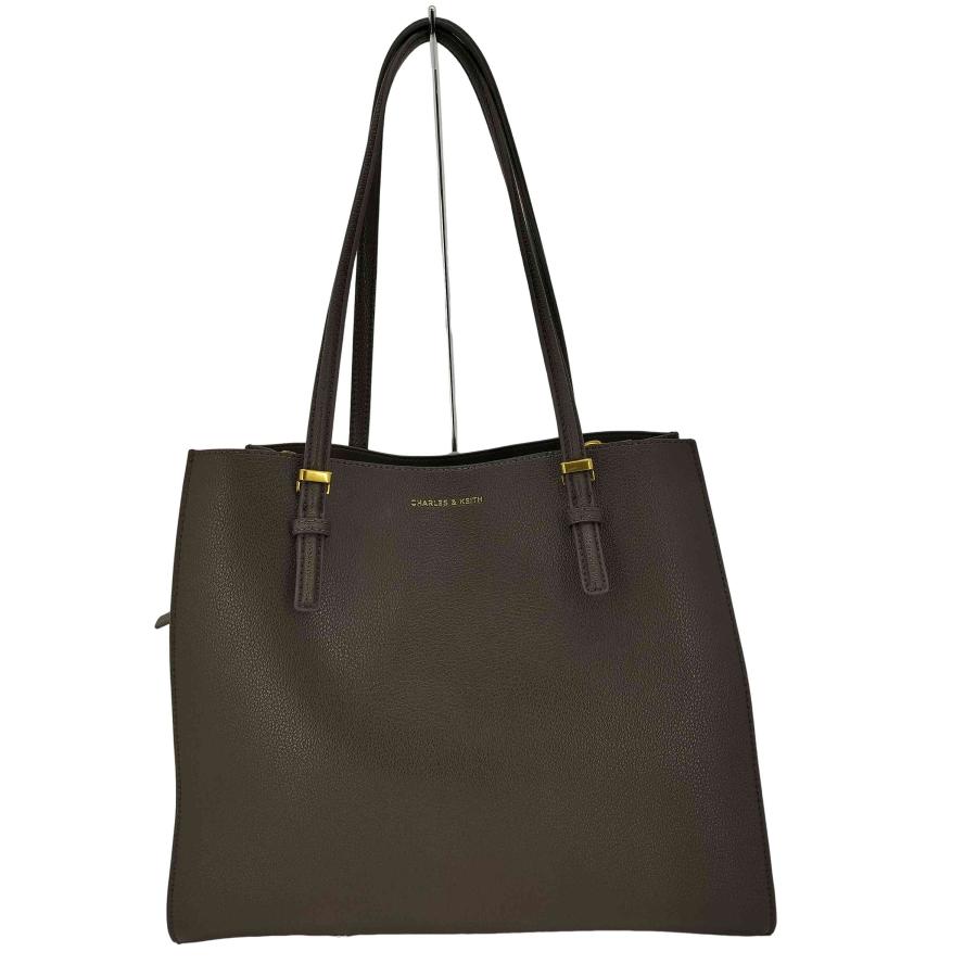 未使用級 チャールズアンドキース クラシックダブルハンドル トートバッグ 黒 CHARLES ＆ KEITH トートバッグ クラシックダブルハンドル