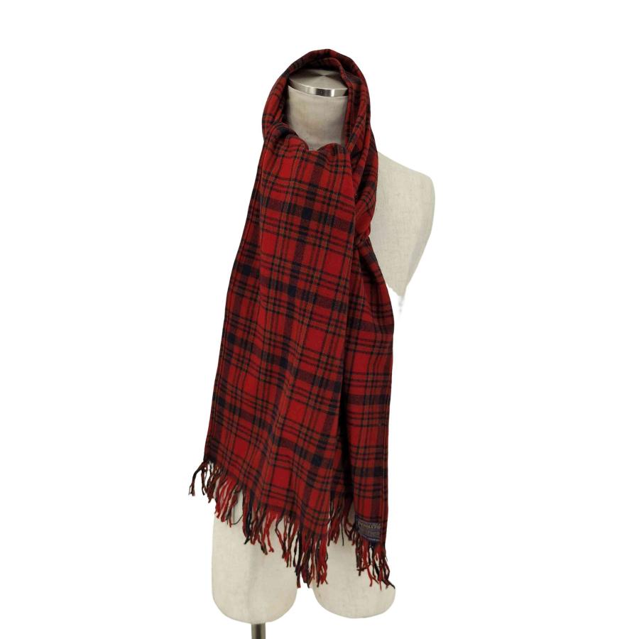 PENDLETON(ペンドルトン) 60s チェック柄 ウールブランケット メンズ  表記無【中古】【ブランド古着バズストア】 PENDLETON（ペンドルトン） 60S チェックウールマフラー メンズ 表記無