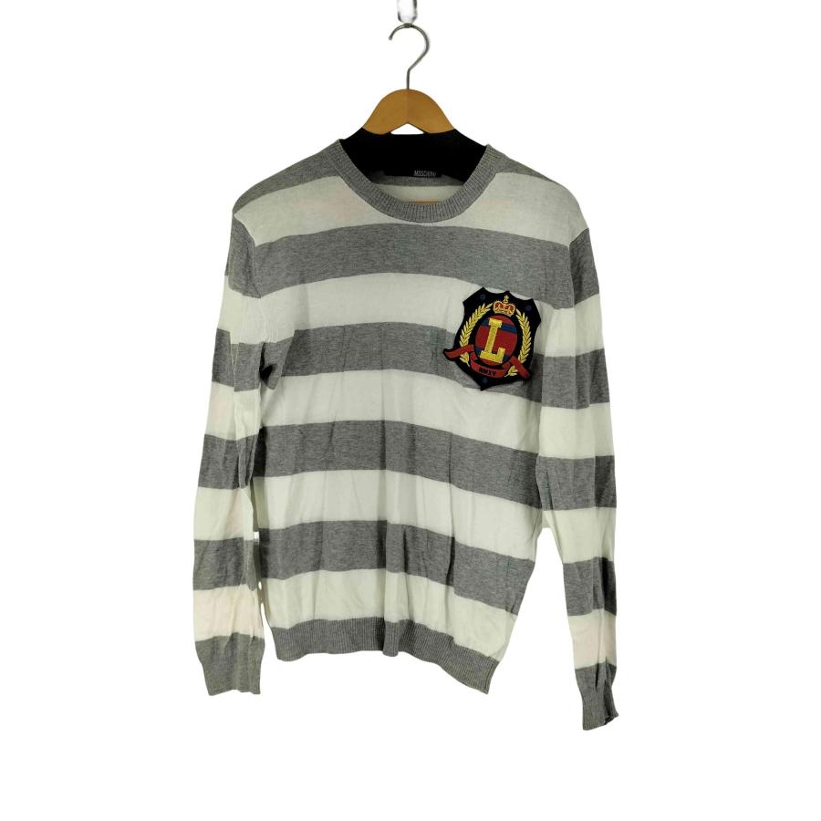 LOVE MOSCHINO(ラブモスキーノ) パッチ ボーダーニット メンズ 表記無 