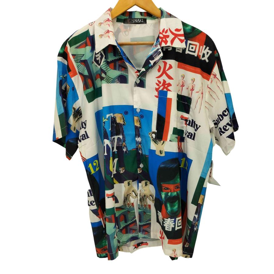USED古着(ユーズドフルギ) {{C SNAKI}}総柄オープンカラーシャツ  