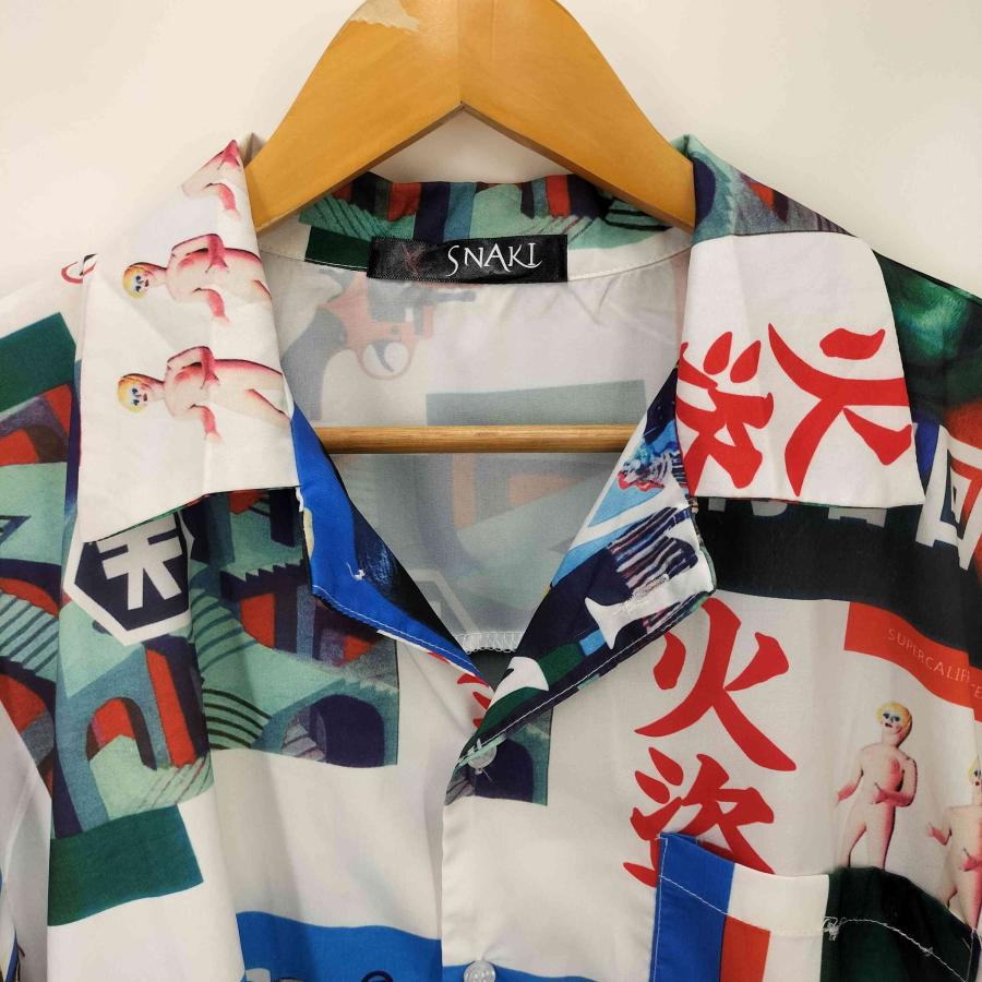 USED古着(ユーズドフルギ) {{C SNAKI}}総柄オープンカラーシャツ  