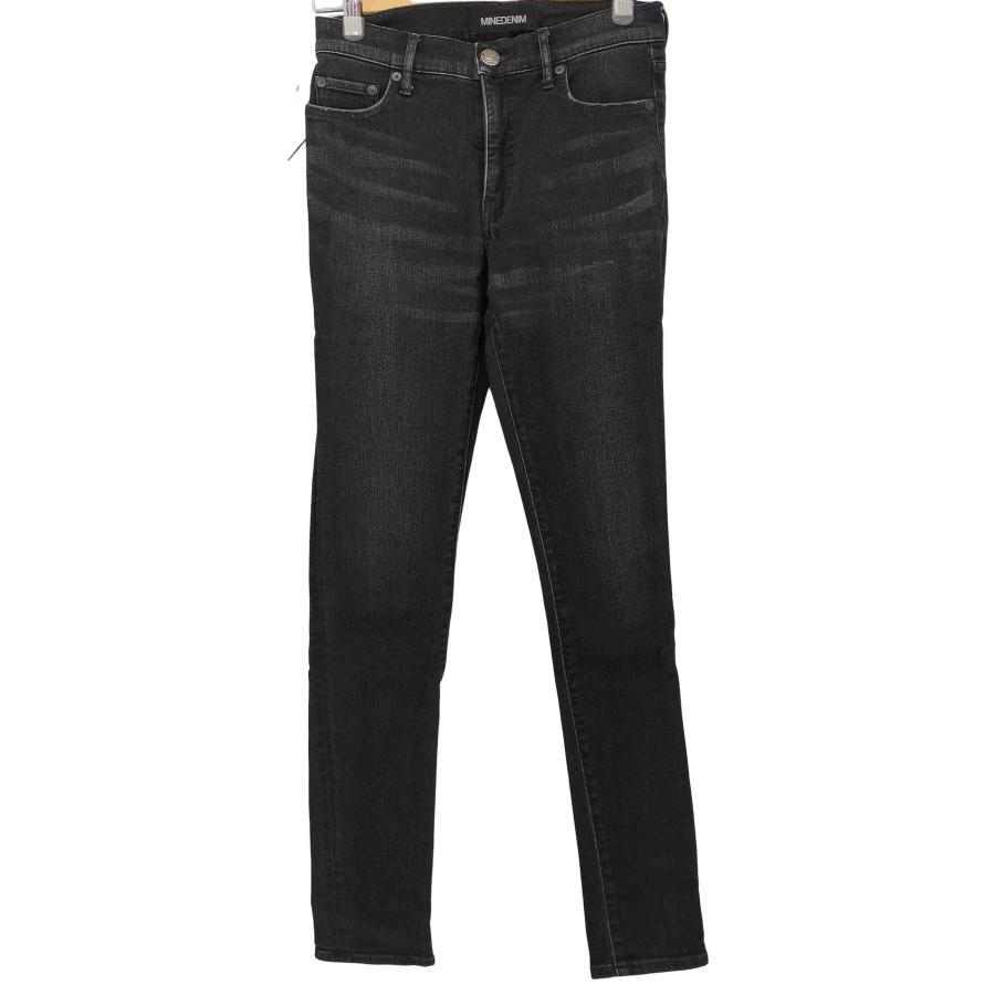 【MINEDENIM】美品ダメージ加工スキニーブラックデニム　日本製　サイズ９ MINEDENIM】美品ダメージ加工スキニーブラックデニム 日本製 サイズ9