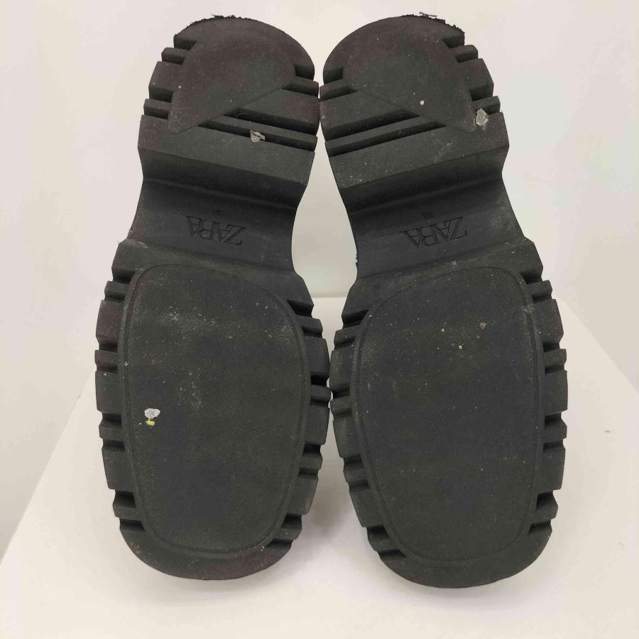 ZARA（ザラ） サイドジップ 厚底 スクエアトゥ ブーツ レディース JPN