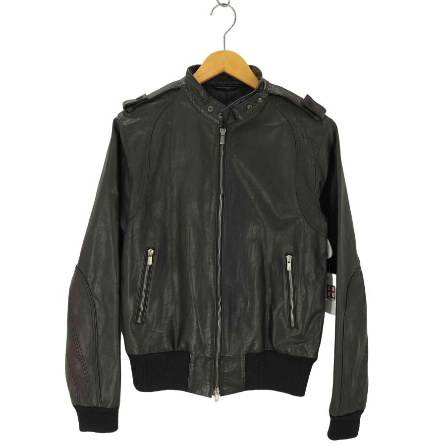 USED古着(ユーズドフルギ) ダブルジップ レザー ライダースジャケット  