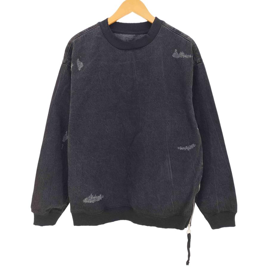 ZARA ZARA(ザラ) ダメージ加工 デニム地 ジッパー スウェット ZARA ZARA(ザラ) ダメージ加工 デニム地 ジッパー スウェット