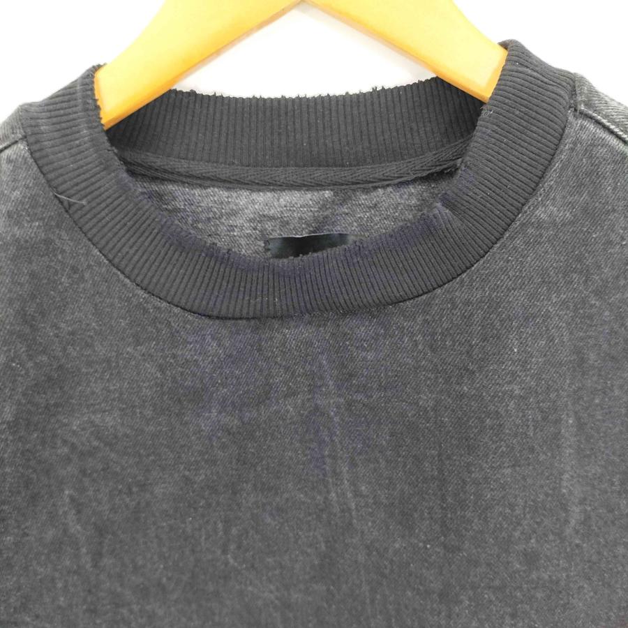 ZARA（ザラ） ダメージ加工 デニム地 ジッパー スウェットシャツ