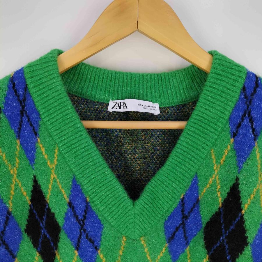 ZARA（ザラ） アーガイル柄 ニット ベスト レディース import：M 中古
