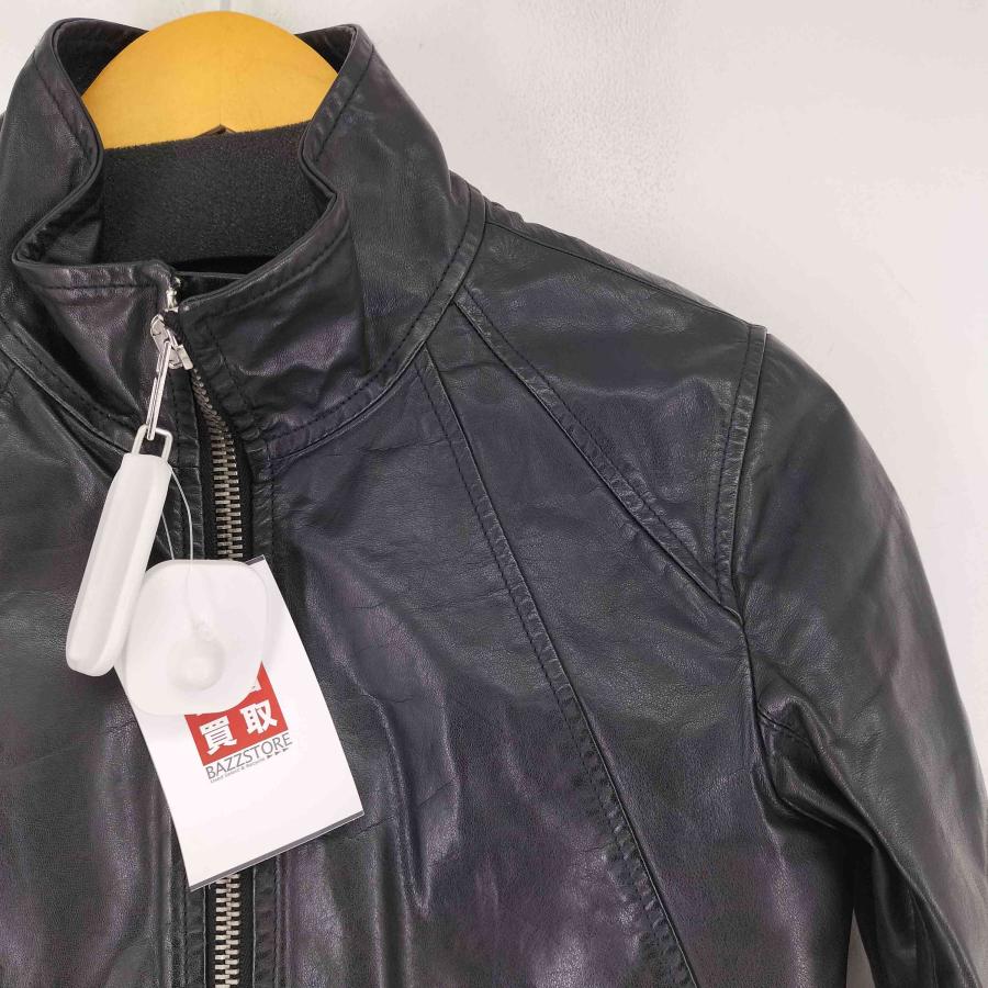 RICK OWENS(リックオウエンス) インターシャ レザージャケット メンズ  