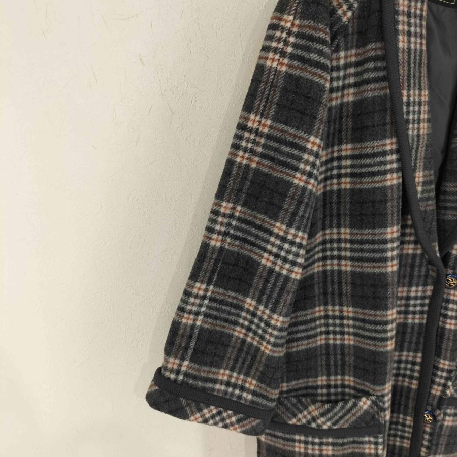 USED古着(ユーズドフルギ) OSCARICH チェック メルトンガウンコート
