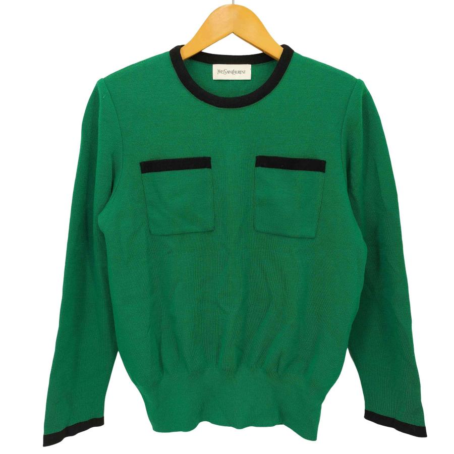 Yves Saint Laurent（イヴ・サンローラン） バイカラー ウールニット