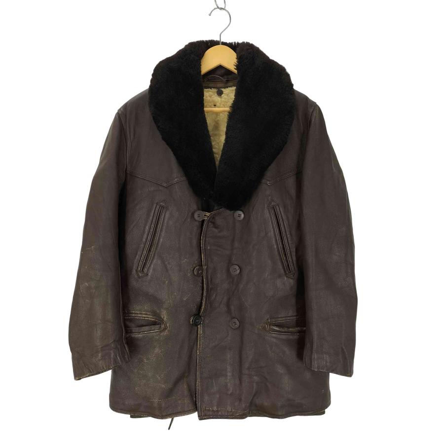 USED古着(ユーズドフルギ) 60S〜70S ECLAIRジッパー ユーロ ムートンライナー カナディアンコート メンズ  46【中古】【ブランド古着バズストア】 USED古着(ユーズドフルギ) 60S〜70S ECLAIRジッパー ユーロ ムートン